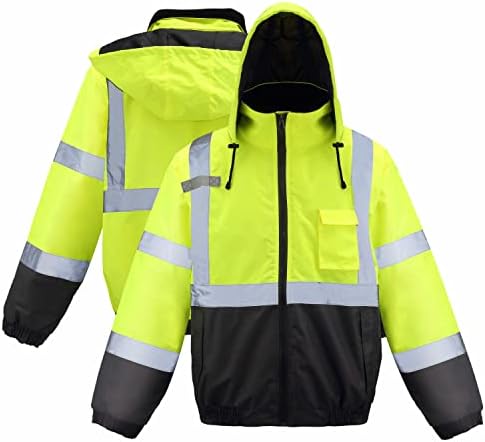 caparazon Class3 High Visibility Weatherproof Bomber Jacket with Quilted Built-in Liner