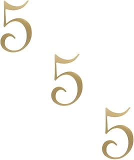 DOITOOL 3 Pcs Copper Number Plate Vintage Stickers 3d Stickers Retro Decor Plaques Number House Number Address Numbers Decal Door Number Signboard Wall Decorative Number Mailbox Number