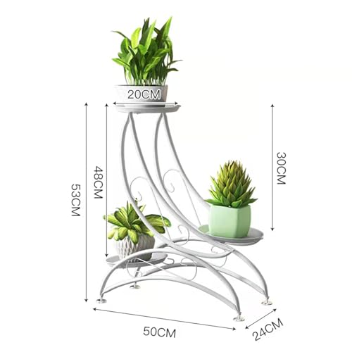 Étagère à fleurs design en métal durable pour décoration d'angle