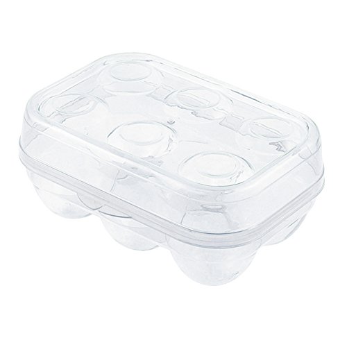 YOHA Clear Egg Storage Box Delicate 6 Girds Egg Dispenser Holder Case Refrigerator