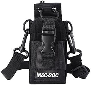 Kyrio Multi-Function Radio Pouch Case Walkie Talkie Holster Case for GPS Two Way Radio Transceiver Walkie Talkie Radio Case with Adjustable Strap (20C*1, Black)