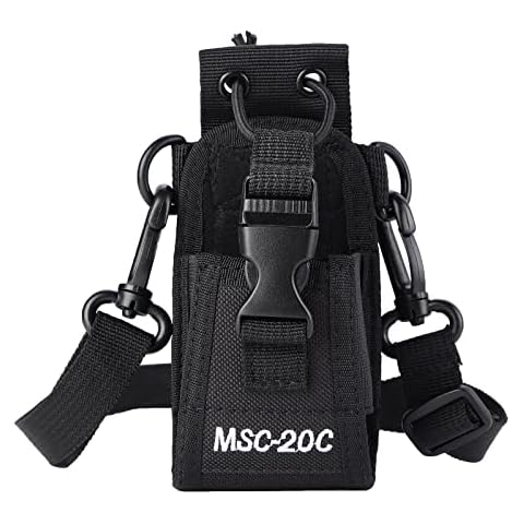 Kyrio Multifunktions-Radio-Tasche, Walkie-Talkie-Holster-Schutzhülle für GPS-Zwei-Wege-Radio-Transceiver, Walkie-Talkie-Radio-Hülle mit verstellbarem Gurt (20 °C, schwarz) Cover