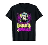 Urban Jungle Gorilla Wearing Headphones Streetwear Music Tee Camiseta
