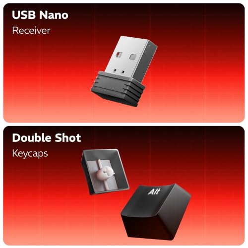 Image of Zebronics Max Ninja 61W Mechanical Keyboard, 60% Compact Layout, Tri-Mode Rechargeable, N-Key Rollover, Linear Red Switches, 1000Hz Polling Rate, 61 Keys, Software Support, Win & Mac Support