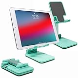 Aduro U-Rise XL Tablet Holder for iPad Stand, Height & Angle Adjustable Tablet Stand Compatible with iPad Pro 11, 9.7, 10.5 Air Mini 4 3 2, Nexus, Galaxy Tab, E-Reader (4-12') Turquoise