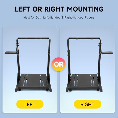 CO-Z Foldable Racing Steering Wheel Stand, Height Adjustable Gaming Wheel Stand with Gear Shift Holder, Simulator Cockpit Compatible with Logitech G920 G27 G25 G29 Thrustmaster T80 T150 TX F430 - Image 6