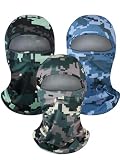 Blulu 3 Pcs Camo Balaclava Face Mask for Men Women, Breathable UV Protection Ski Mask for Cycling Hunting Motorcycle Summer(Classic Color,Medium)
