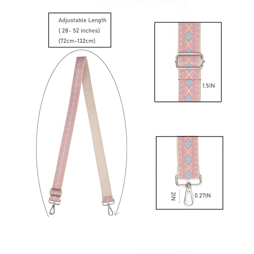 Crossbody Straps for Purses Silver Hardware Purse Strap Wide Shoulder Strap3