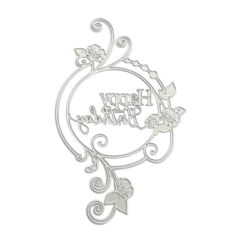 Birthday Wreath Cutting Die Die Die Carbon Steel Die Cut Template Decorative Embossed Paper Die Cards