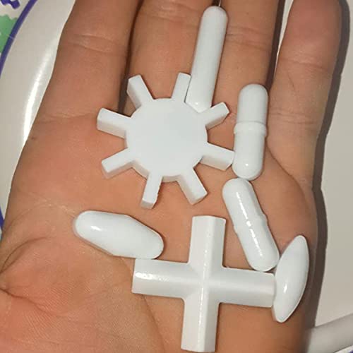 Toolly 7 Shapes Magnetic Stirrer Stir Bars Mixer Ptfe Stiring Rod With Magnetic Retriever (8 Pack) #TOP5