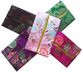 CHN Elements.Jewellery Keeping Bag Purse Makeup Bag Gift Bag Travel Accessory Zip Up Bag-Red-Dragon