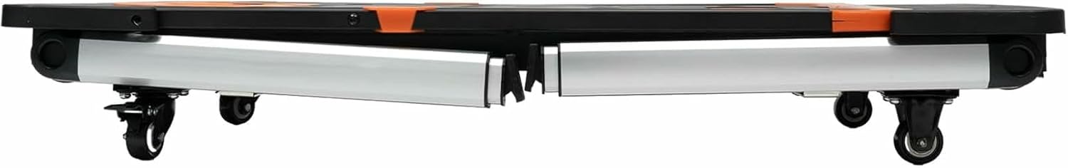 Portable Folding Work Table Sawhorse - Adjustable Tool Mounts, Anti-Slip Wheels for Smooth Movement Over Uneven Terrain