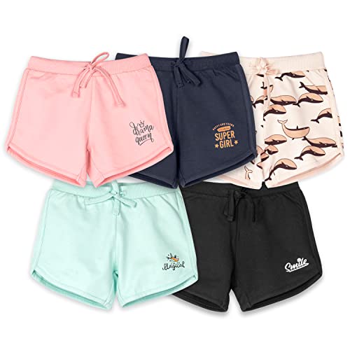 Image of Real Basics Premium Multicolour Cotton Shorts for Girls (Pack of 5)