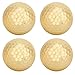 Keenso Gold Plating Ball 4Pcs Portable Double Layer Accessory Golden- Balls Decorative