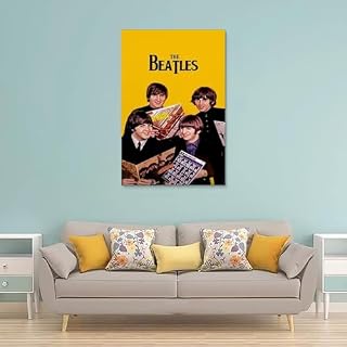 BBAUER Poster décoratif sur toile The Beatles Rock Singer – Impression d’art moderne pour chambre à coucher – 60 x 90 cm - Les Beatles, Paul McCartney, John Lennon, RIngo Starr, George Harrison BBAUER Poster décoratif sur toile The Beatles Rock Singer - Impression d'art moderne pour chambre à coucher - 60 x 90 cm – Image 2