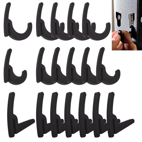 WHMYZHL 18 Pcs Universal Hooks for Garage Shelving and Industrial Storage Racks with Keyhole Slots Including L/J Heavy-Duty Hooks - Holds up to 40 lbs.