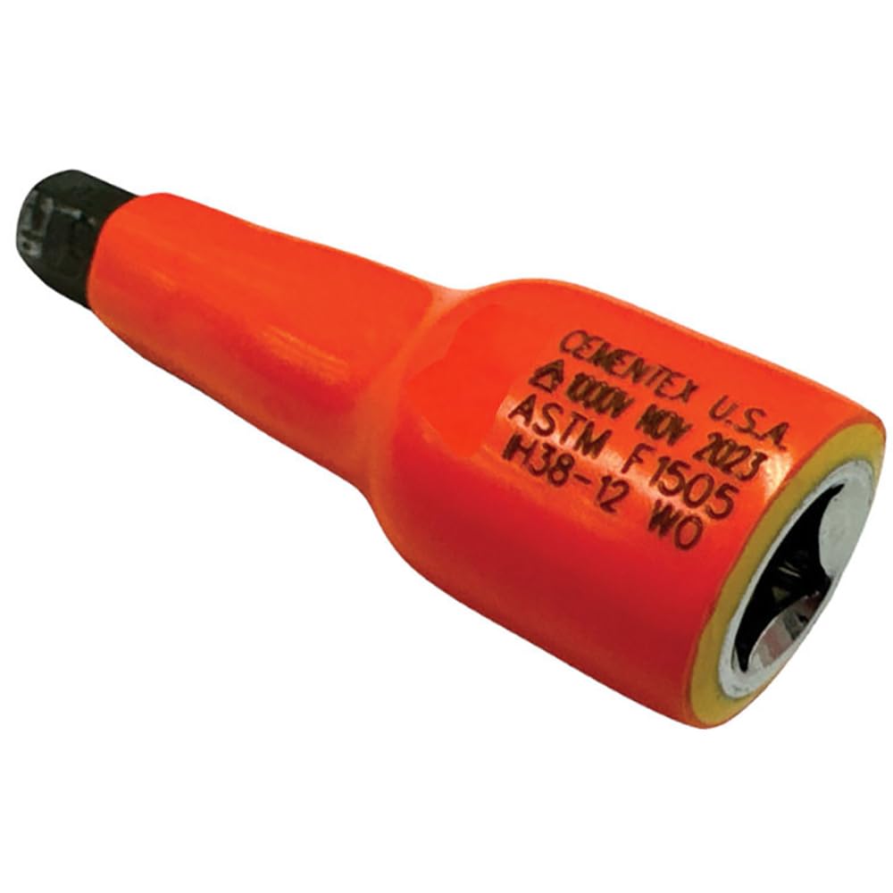 Cementex IH14-10MXL WO 10mm Flush Connect Hex Tip Screwdriver Bit Socket, 1/4” Square Drive