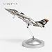 DBEIXIWEI Toy Collection F14A Jet F-14A Tomcat Fighter Attack Airplane Model 1:100 Scale Simulation Aircraft Model Alloy ABS Plastic Material Aviation Plane