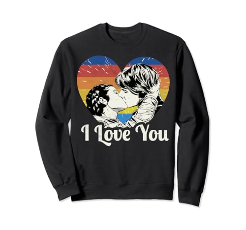 Star Wars Han Solo Leia Epic Kiss Rainbow I Love You Sweatshirt
