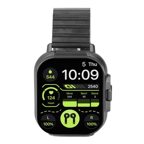 Inteligentny Zegarek ze Słuchawkami, Ekran Dotykowy HD o Przekątnej 2,01 Cala, Smartwatch Bluetooth dla Kobiet i Mężczyzn, Muzyka i Połączenia, Różne Tryby Sportowe, Prognoza