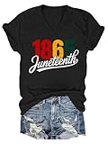 TDTVO 1865 Juneteenth Shirt Freedom Day Shirt Juneteenth Shirts Women 1865 T-Shirt Vintage Black History Month Graphic Tees