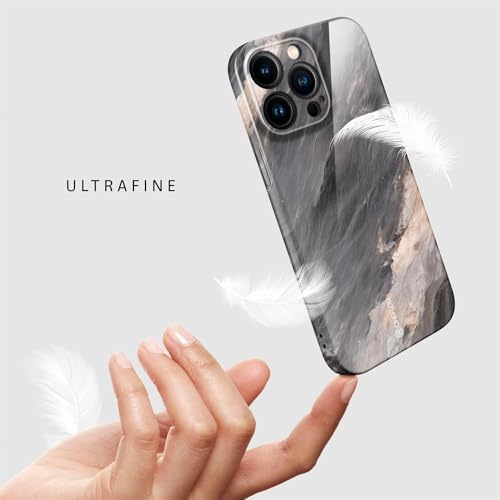 Coque iPhone 15 Pro ONEFLOW Bliss en marbre gris pierre rigide - 5