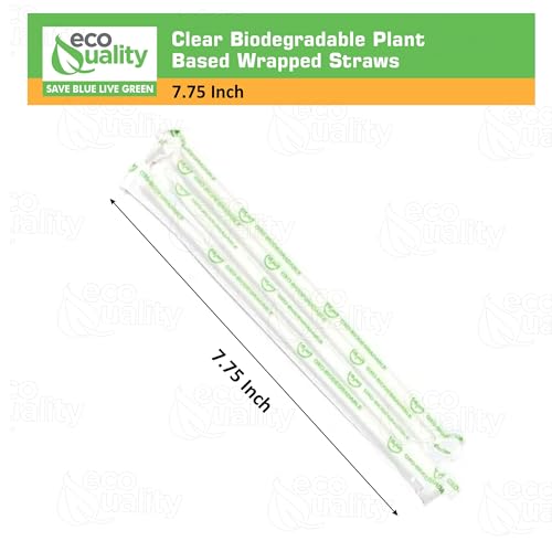 Pack de 300 pitillos biodegradables envueltos claros 19.7 cm miniatura 3