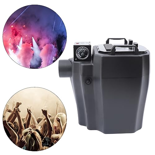 Máquina de humo de hielo seco profesional 6000W - Generador de humo bajo para eventos, bodas y clubs con boquilla y tubo (carcasa negra resistente) miniatura 2