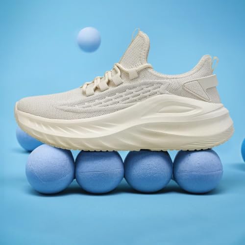 Image of Pozvnn Mens Walking Shoes Fashion Tennis Walking Slip on Sneakers Casual Gym Workout Lightweight Comfortable Trainers