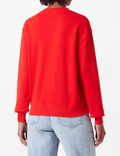 Miniatura 4 de Tommy Hilfiger Sudadera Sin Capucha Para Mujer, Rojo Fierce Red , Xxl