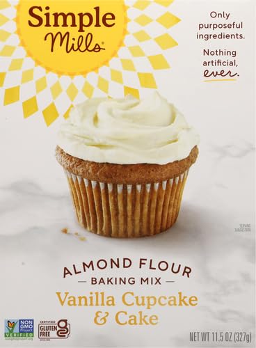 Simple Mills Almond Flour Baking Mix, Vanilla Cupcake & Cake Mix - Gluten Free, Plant Based, Paleo Friendly, 11.5 Ounce (Pack of 1) - Thumbnail 3