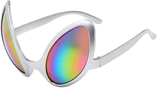 NUOBESTY 2pcs Simulation Alien Glasses Funny Alien Eye Glasses Alien Sunglasses Martian Costume for Dress Party Halloween Party Favors