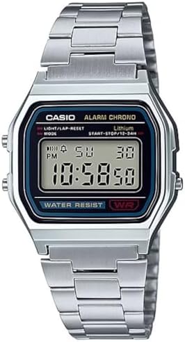 Casio A158WA-1DF Retro Unisex Kol Saati , Gri , Standart - Görsel 1