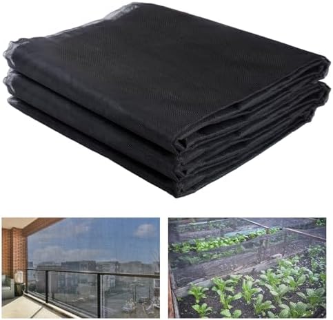 Stronger Garden Mesh Netting - 10 x 20 ft PPT Nano Bird Net Barrier, Mosquito Netting Screen for Outdoor Plants Vegetables Patios Balconies Terraces, Shading Rate 33% (Black)