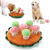 Skylety 7 Pcs Interactive Dog Toys Set, Snuffle Mat for Dogs, Treat Hiding Puzzle and Squeaky Plush, Mushroom Dog Toys for Small Medium Dogs, Training and Boredom Relief Plaything