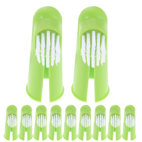 HYTROVE Spazzolino da in Silicone Verde 50 con Setole Morbide per Pulizia Dentale di Uso Domestico