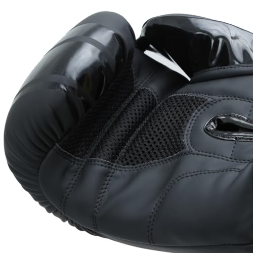 Image of Xpeed Matt PU Boxing Gloves for Training and Mixed Martial Arts, Black, 10oz (Pair)