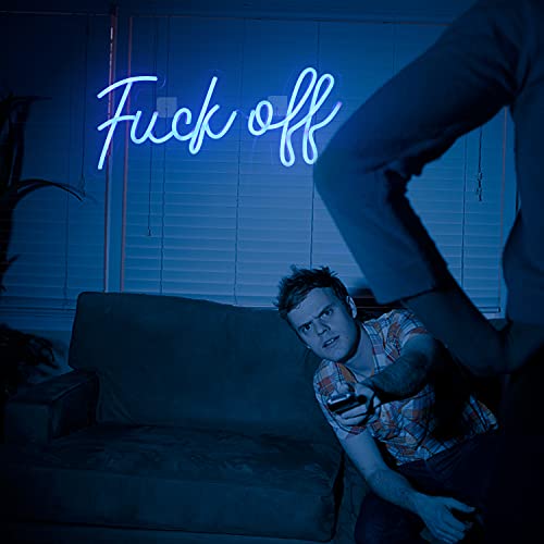Lucunstar Fuck Off Neon Sign,Blue Neon Lights for Wall Decor USB/Switch Operated Neon Wall Sign for Bedroom,Bar Signs,Led Signs Wall Decor Decor for Game Room,Teen Room,Party Light,Christmas Gift - Thumbnail 6