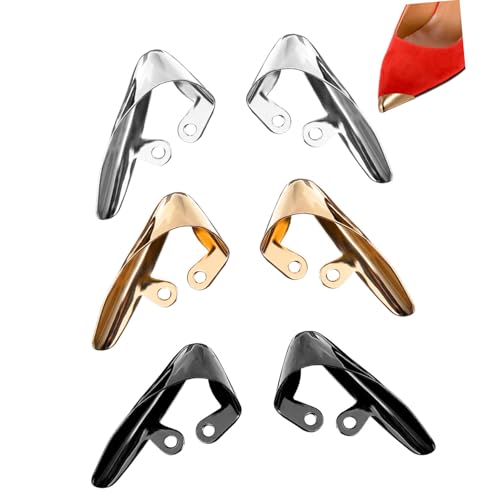 LALADEFIEE 6pezzi Protezioni Per Punte Di Scarpe in Metallo Tappi Protettivi Per Tacchi Elevati Accessori Per Riparazione e Decorazione Di Scarpe
