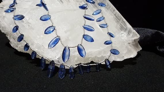 Blue kyanite beads LKBEADS perles de cyanite bleue marquises pour bijoux DIY