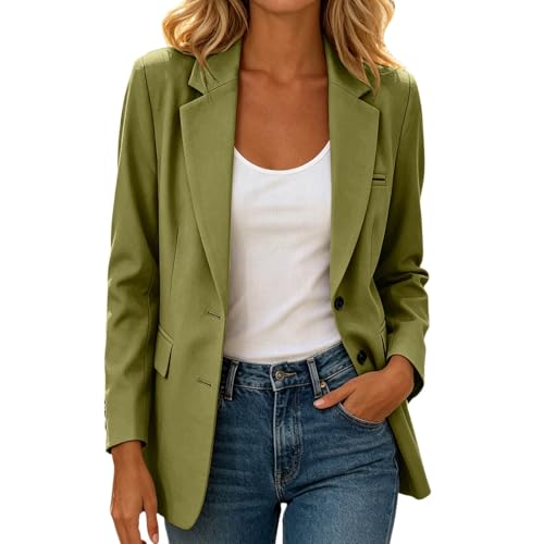 Blazer décontracté à manches longues pour femme veste de bureau légère élégante