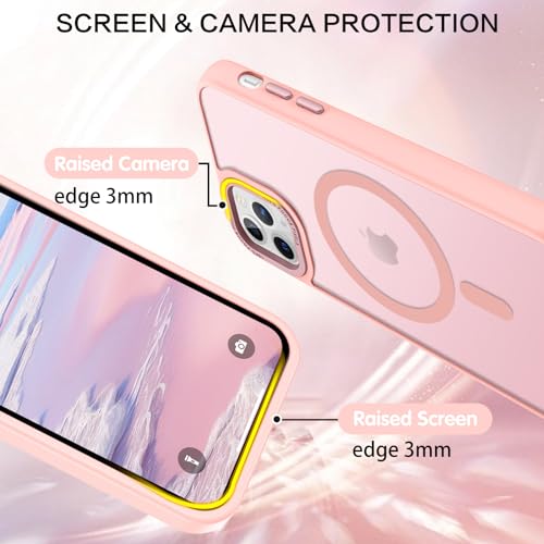 Coque iPhone 11 Pro translucide mate rose et fine coque magnétique Magsafe - 5