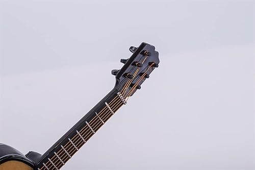 Miniatura 3 de ALANO Mini guitarra eléctrica modelo guitarra acústica música 5.9 in miniatura árbol de Navidad colgante decoración instrumento musical copia regalo