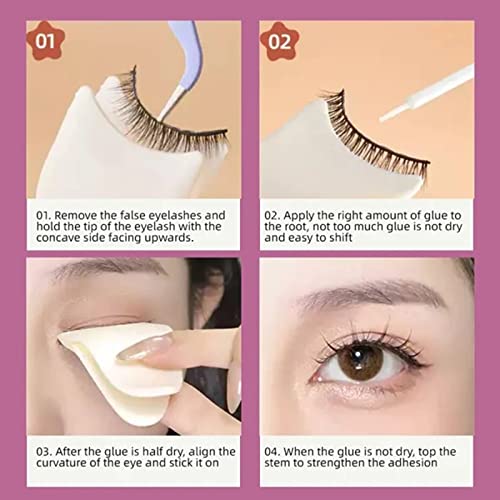 Artificial Eyelash Auxiliary Clip, Magnetic Eyelashes Applicator Helper Tool, False Eyelash Fake Eye Lash Applicator Clip, Easy Beauty Makeup Cosmetic Tool Eyelash Clips Lash Buddy Tool (3 PCS) - Thumbnail 5
