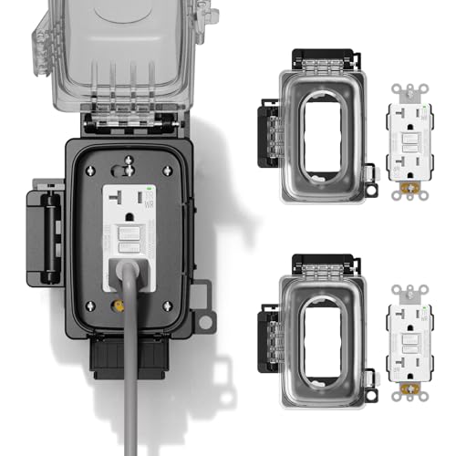 ELEGRP Outdoor GFCI Outlet with In-Use Weather Cover