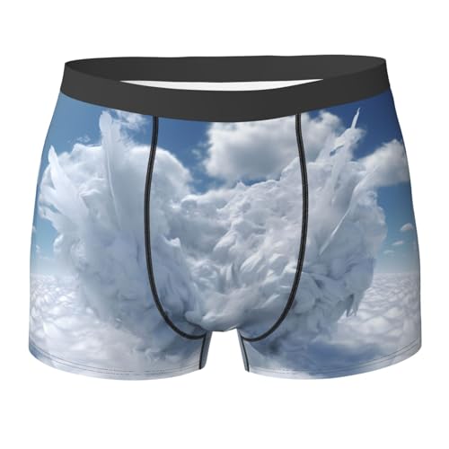 Angel Wing print Mens Underwear Boxer Briefs with, Breathable Lightweight, Boxer Briefs for Men