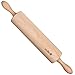Produktbild Uulki® Teigroller aus Buchenholz mitt Griffen (43 cm) - Holzteigroller Nudelholz Backrolle Roller aus Holz ca. 720 g schwer, 6.5 cm Durchmesser - Umweltfreundlich und robust