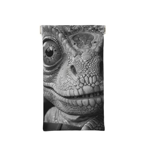 NAITIZ dinosaur in car Print Auto-Close PU Leather Eyeglasses Portable & Protective Gadgets Organizer Case for Men and Women