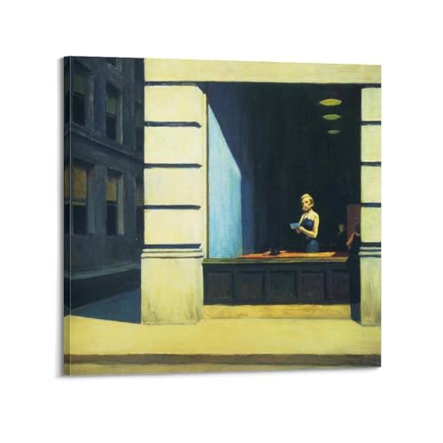 Tableau New York Office par Edward Hopper Impression sur Toile Déco 50x50 cm