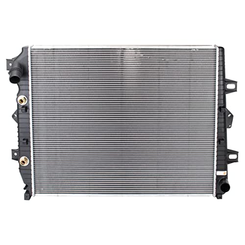 TRQ Radiator Assembly Aluminum Core Cross Flow for Silverado and Sierra